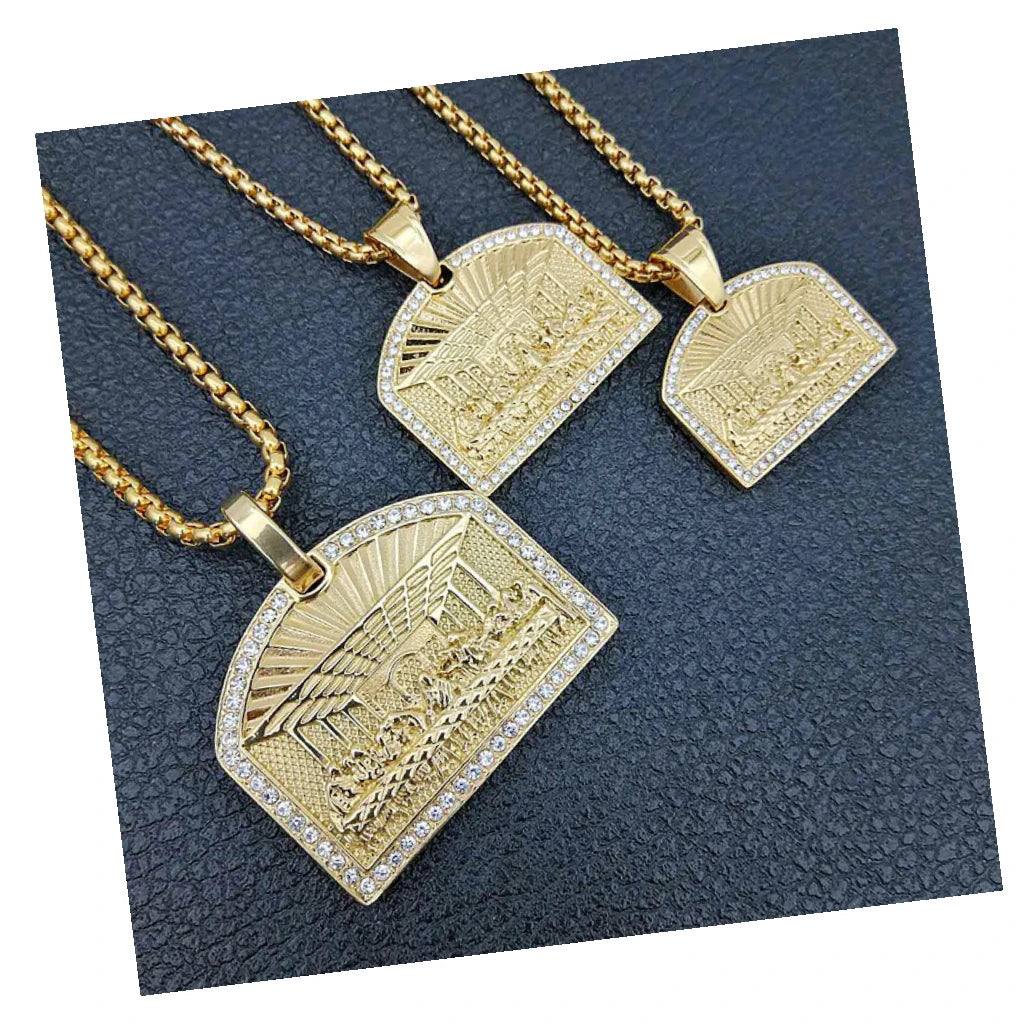 The Last Supper Jesus Christ Tags Pendant Fashion Fine Necklaces for Women Hip Hop Stainless Steel Jewelry for Women Men
