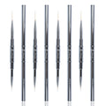 2021 Double Sides Liner Brush Silver Color Metal Handle Synthetic UV Gel Liner Brush