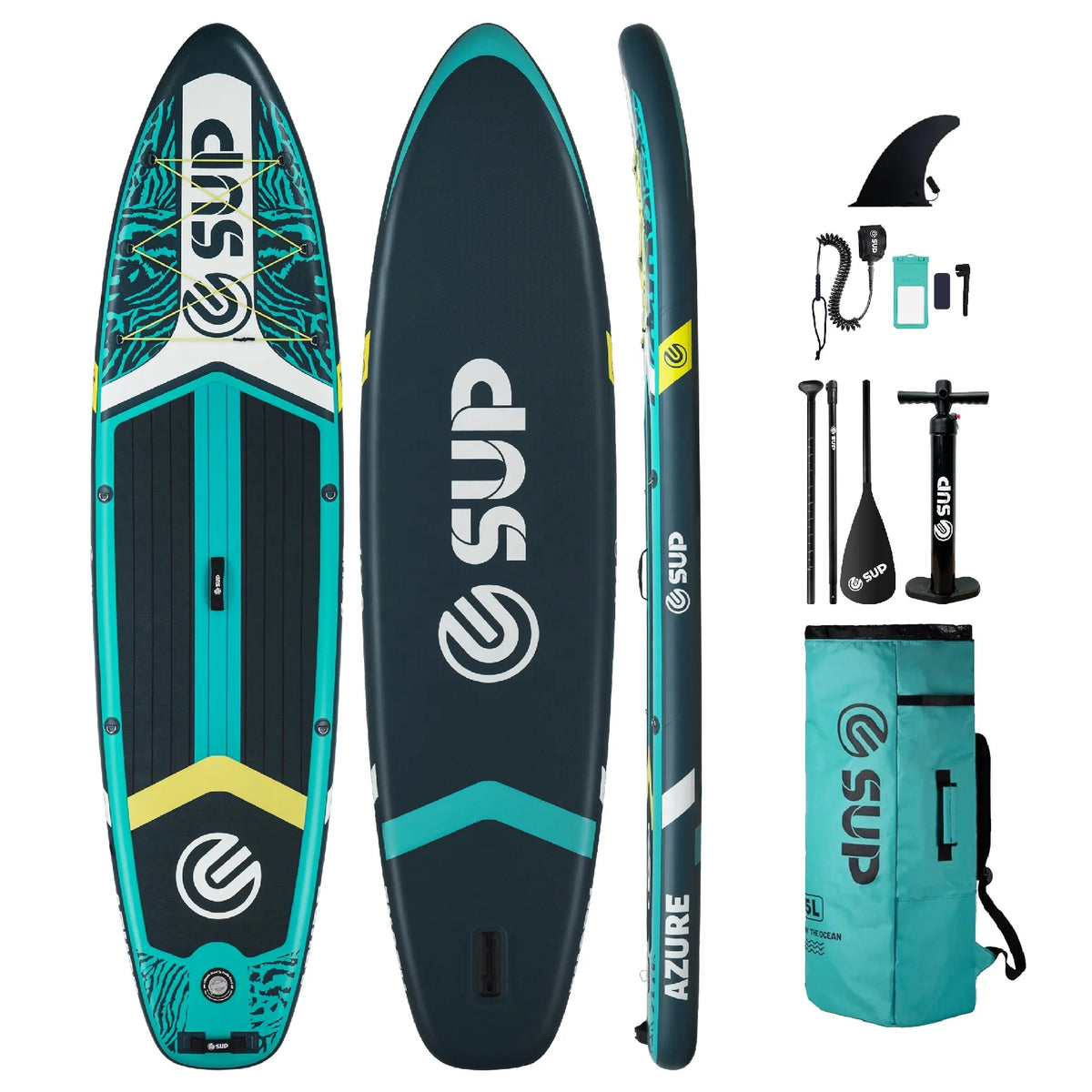 E SUP 11'x33" Inflatable All-Around Standing Board (SUP) Drop Stitch + PVC + EVA Materials Wave Surfing 2-Year Warranty Includes