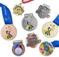 Wholesale Custom Design Personalized Sport Marathon Medal Souvenir Festive Celebrations Ribbon Medal Zinc Alloy Casting
