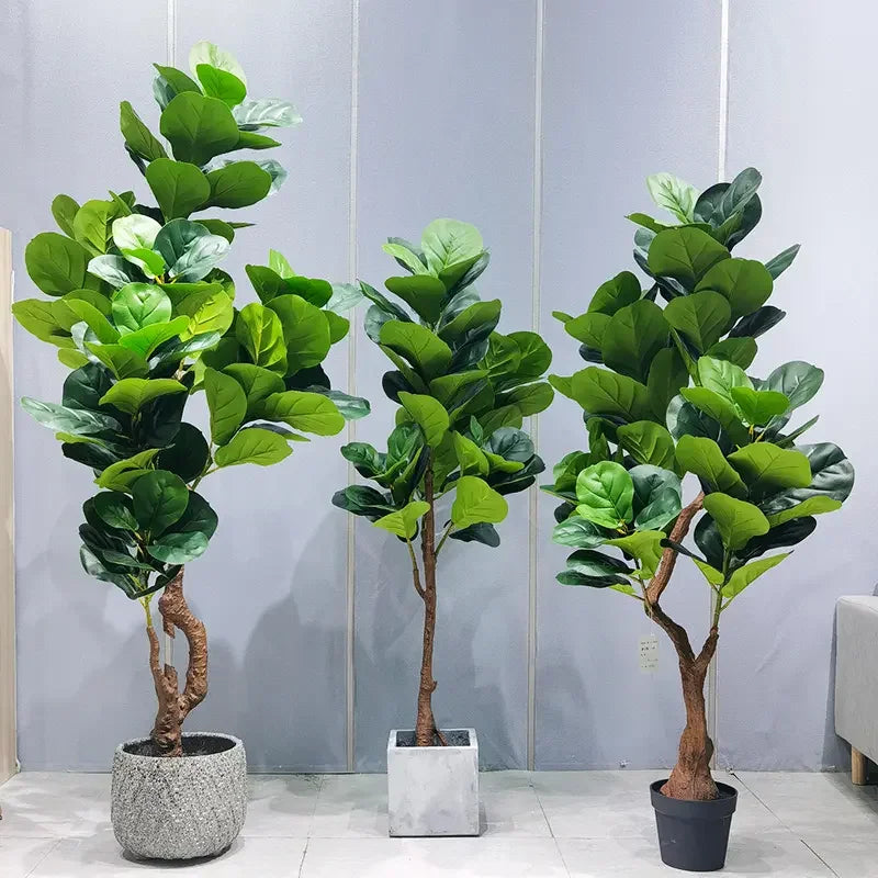Hot Sale Fiddle Leaf Tree and Other Artificial Bonsai Potted Plants Simulation Plastic for Home Decoration