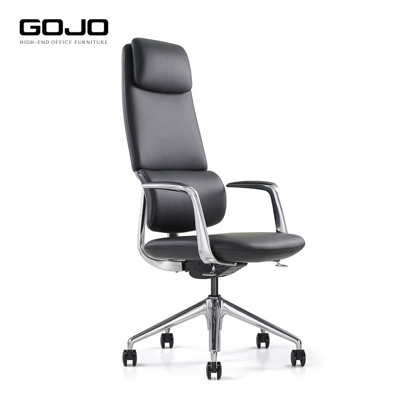 Ergonomic Office Chair with Leather Swivel Mesh Ergonomic Work Computer Chair for Meeting Room PU Material