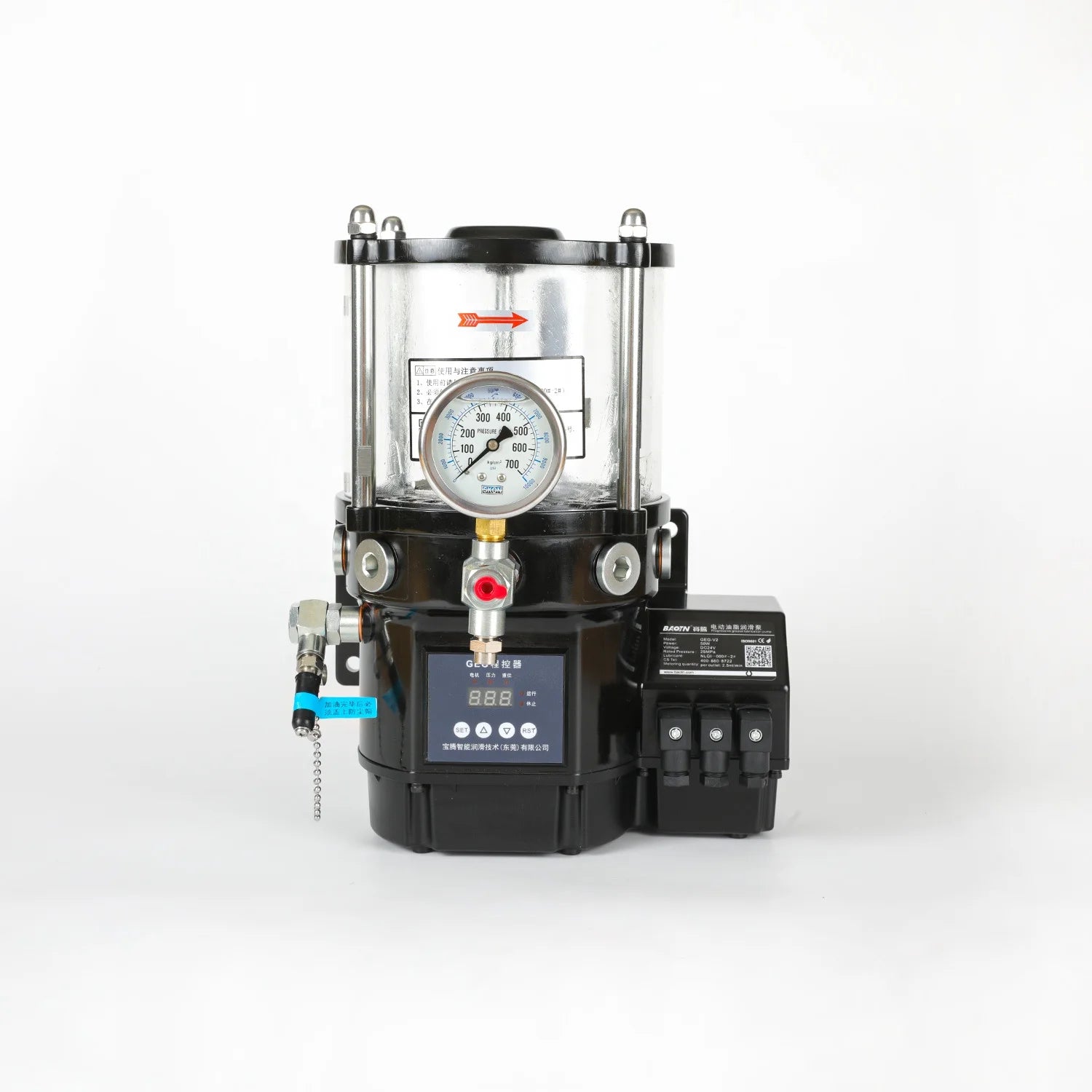 24V Electric Centralized Lubricator with High Stability Automatic Grease Lubrication Systems Piston Pump Machine