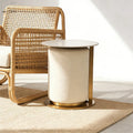 Wholesale Luxury Gold Metal Marble Top High Table Modern Nordic Round Coffee Corner Side Table for Living Room