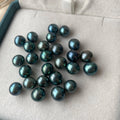 Natural NO Hole Jewelry Making 11mm High Quality Blue Green Peacock Black Round Freshwater Pearl