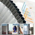 Honeycomb Curtain Fabric Full Blackout Semi-Blackout Options Multiple Colors Built-in UV Wind Shield Sunshine Shelter
