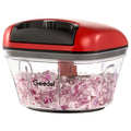 Kitchen Accessories Hand-Pulled Manual Veggie Food Chopper Stainless Steel Onion & Garlic Chopper with Meat Mixer Garlic Press