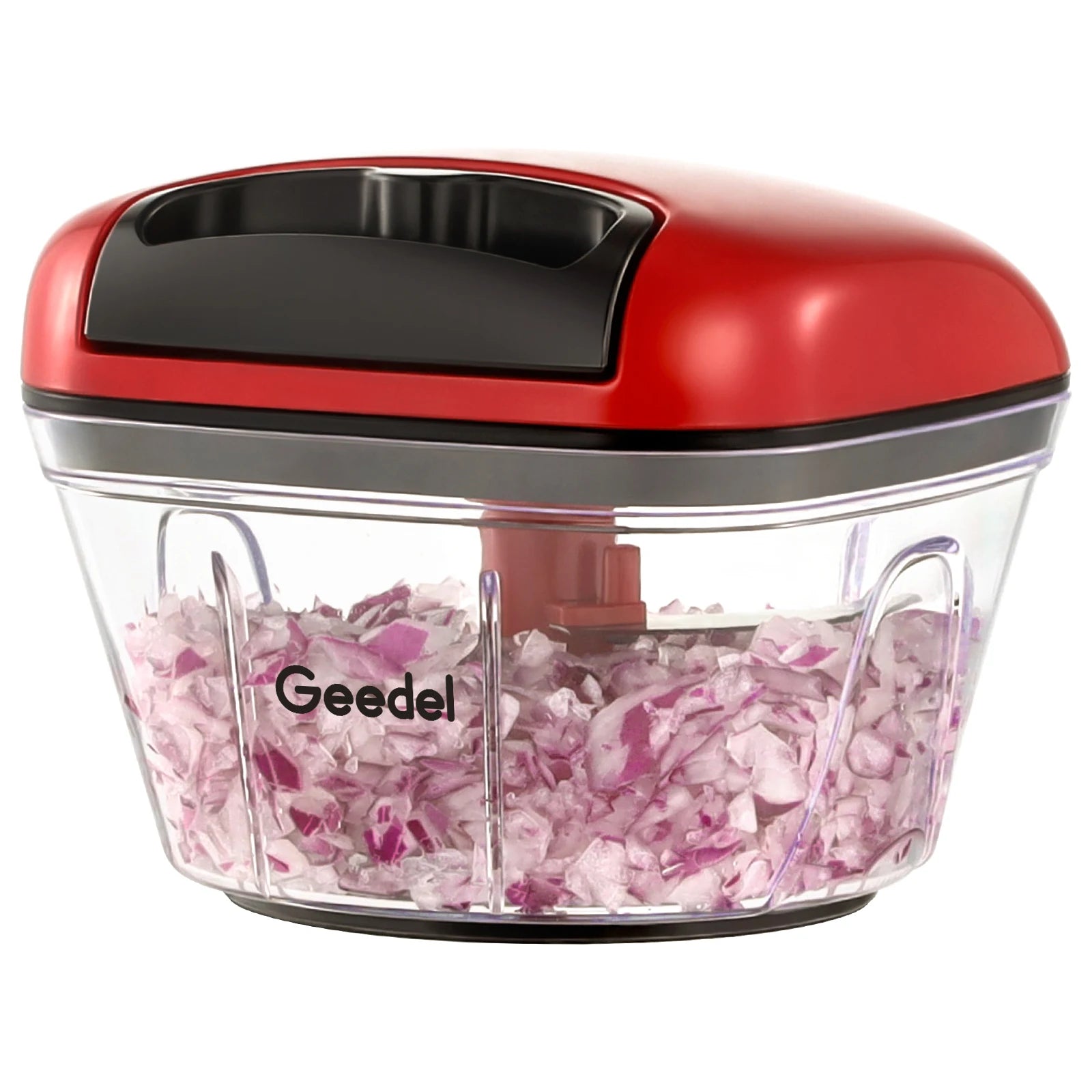 Kitchen Accessories Hand-Pulled Manual Veggie Food Chopper Stainless Steel Onion & Garlic Chopper with Meat Mixer Garlic Press