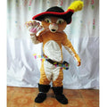 Hot Sale CE Custom Made Cosplay Animal Mascot Costume Puss in Boots for Adult with Super Soft Plush and Safety Helmet