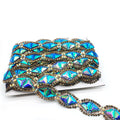 Handmade Gel-Back Rhinestone Trimming Chain Fashionable Iron-On Banding Trim Resin Hot Fix Trimming for Carnival Costumes