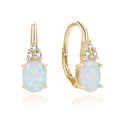 Handmade Opal Earrings 925 Silver Jewelry Beautiful Gold Plated Earring