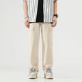 Khaki Cargo Jeans Men's Fashion American Men Denim Jeans Tapered Men Trousers Jeans