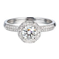 Manufacturer Direct Sale 18K Solid White Gold Ring 1 Carat Lab Diamond  Bouquet Style Women Wedding Ring