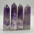 Wholesale High Quality Lucky Healing Amethyst Point Natural Quartz Crystal Gemstone Towers Carved Engraved Feng Shui for Sale