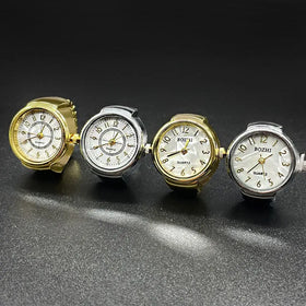 Wholesales Finger Ring Watch Gold Plated Quartz Men Unisex Ring Watches Jewelry Gift