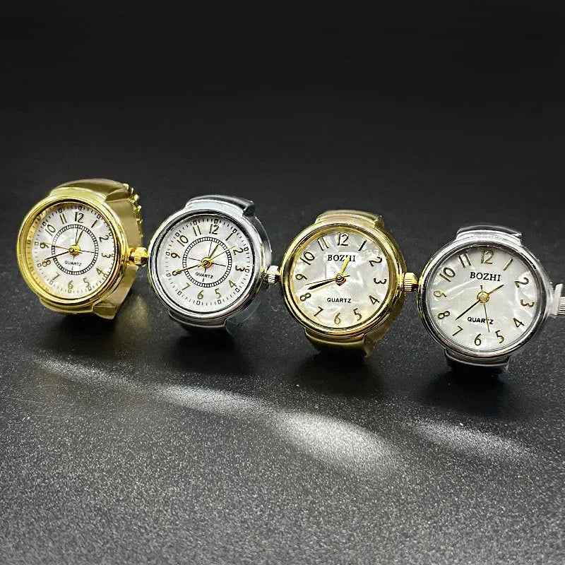 Wholesales Finger Ring Watch Gold Plated Quartz Men Unisex Ring Watches Jewelry Gift