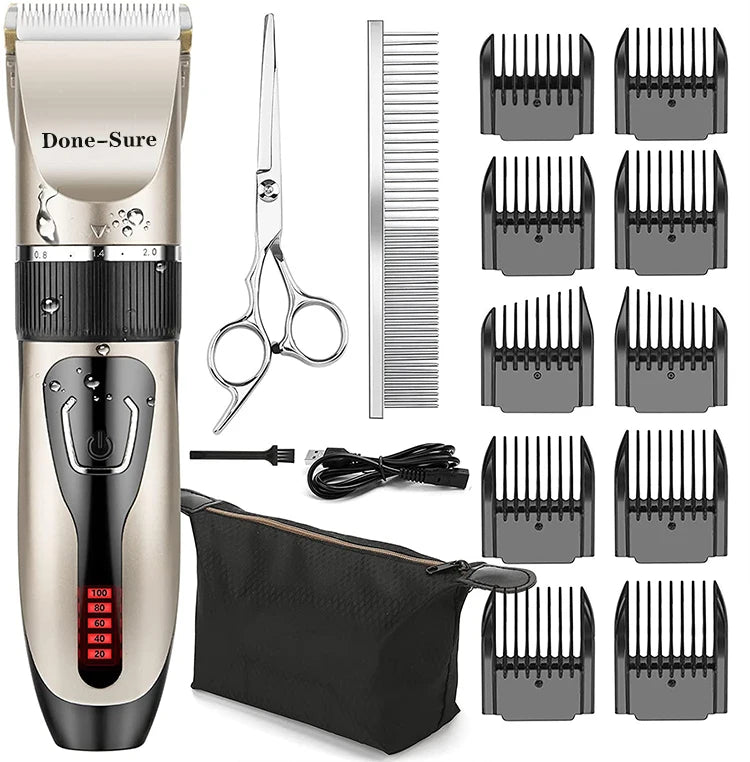 Pet Dog Cat Hair Trimmer Clipper Remover Cutter Grooming Tool Charge 1500mAh Plastic Low-noise 120-Minute Use Time