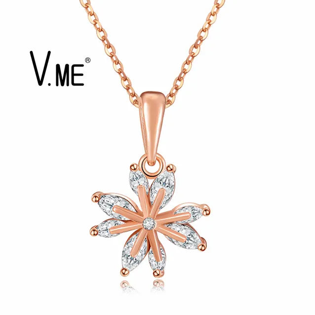 Flower Cubic Zircon Small Size Pendant 925 Sterling Silver Wholesale Jewelry Making Small Charms for Necklace