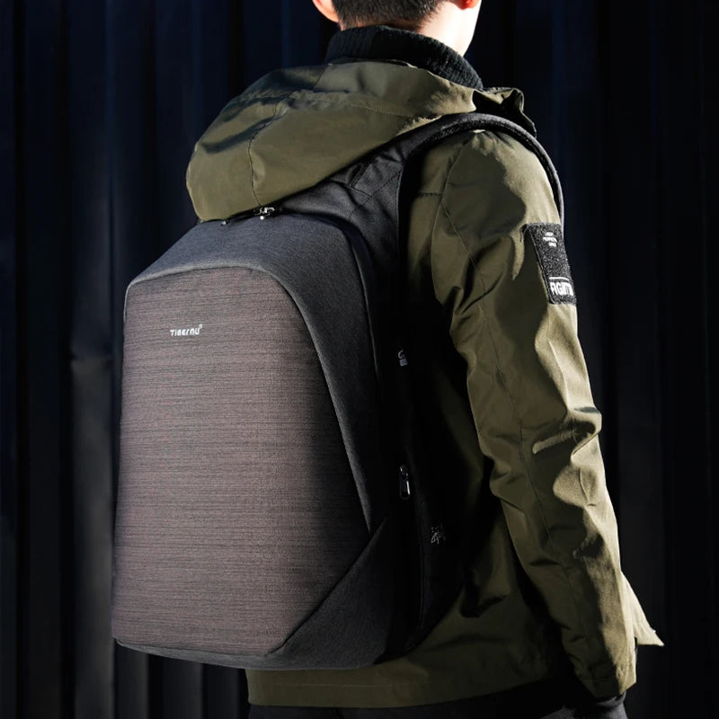 Tigernu T-B3351 Manufacturer Usb Business Backpack Bag Laptop Backpack Bolsos De Hombre 15.6 Inch Polyester Anti Theft Oxford