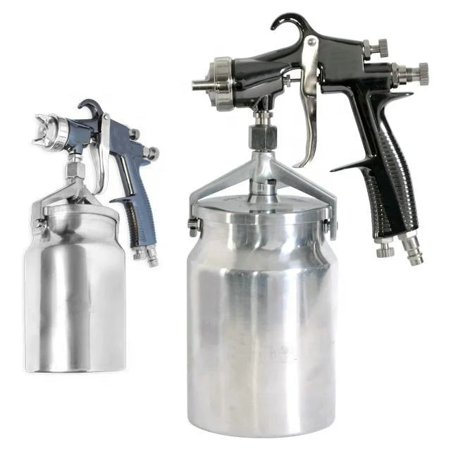 Pneumatic Spray Gun HP Nozzle 1.3mm Aluminium Tank 1000ml Suction Feed OEM Customizable 5bar Pressure for Car Painting