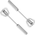 8/10/12 Inch Kitchen Utensils 304 Stainless Steel Wire Whisk Stirring Manual Semi-Automatic Egg Beater
