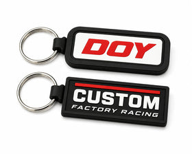 Wholesale Embossed Customized 3D Key Soft PVC Rubber Silicone Keychain With Rings for Promotional Gift