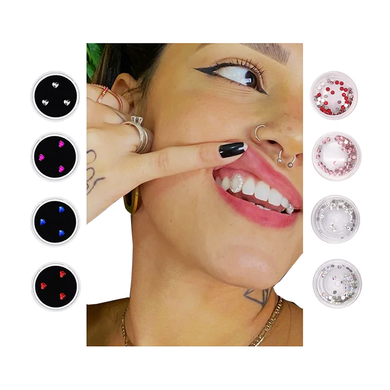 Customizable SANDRADENTAL TD005 Tooth Gems Kit for Crystals 3 Pieces for Multi-Purpose Teeth Whitening Diamond Teeth