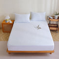 EU Size Polyester Mattress Cover Topper Bamboo Fiber Cooling Bed Protector with Printed Design for Home Use or Hotels