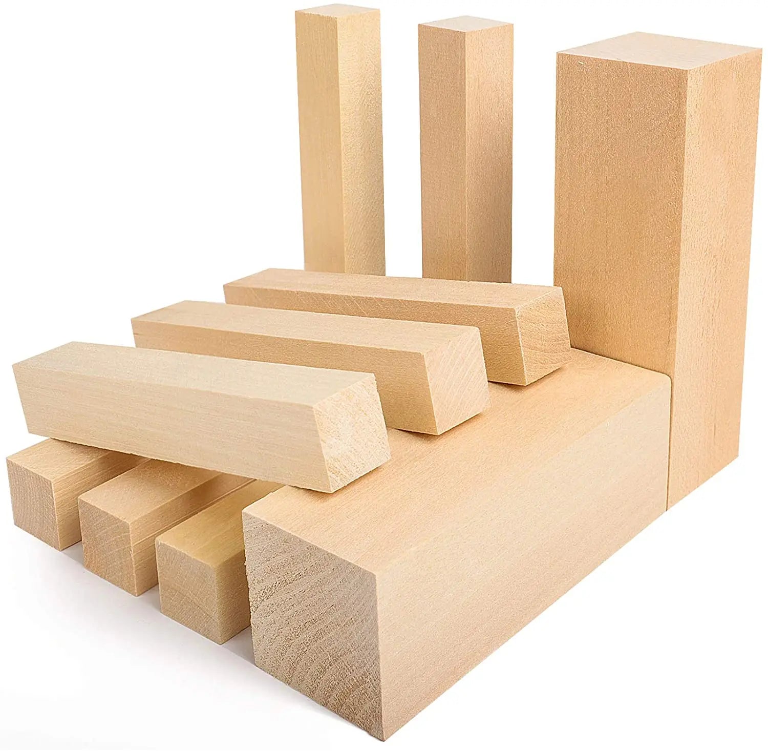 TaiLai Unfinished DIY Wooden Basswood Carving Blocks Premium Smooth Soft Wood Whittling Kit Suitable for Kids Adult