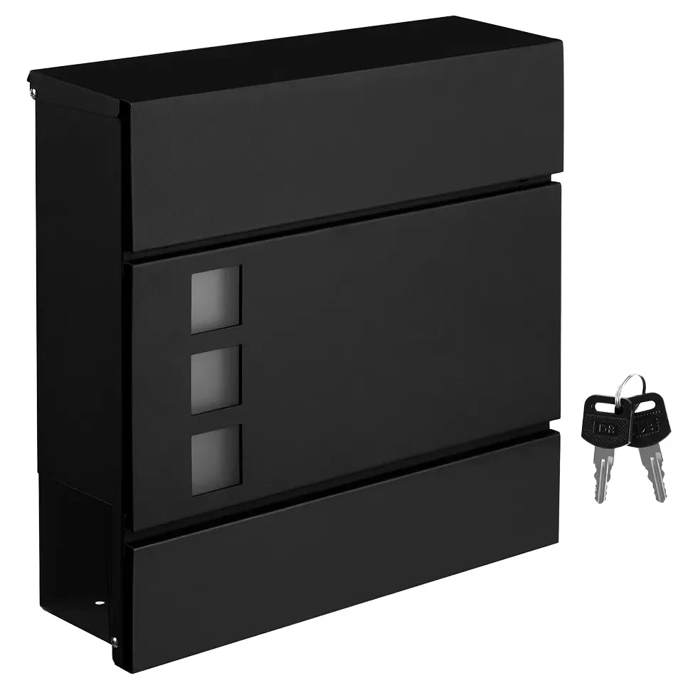 Home Storage Wholesale Galvanized Steel Security Outdoor Lockable Post Newspaper Slot Parcel Modern Wall Mounted Mailbox Powder