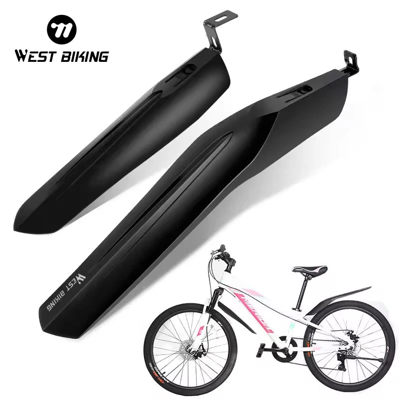 WEST BIKING Bicycle Mudguard Road Mountain Bike Front Rear Fender Set Quick Release Easy Install Mountain Bike Mudguard