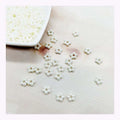 Cheap Wholesale Diy Accessories 7*7mm Flower Imation ABS Pearls Plastic Beads Headwear Jewelry Making Faux Pearl Beads in Bulk