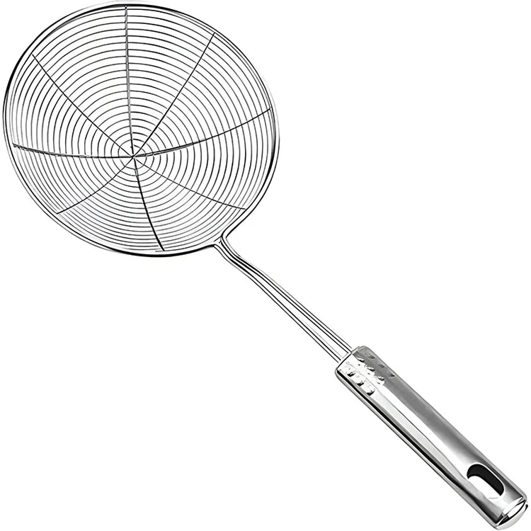Hot Sale Cooking Utensil Long Handle Stainless Steel Colander Ladle Oil Separator Frying Skimmer Strainer Hot Sale Cooking Utens