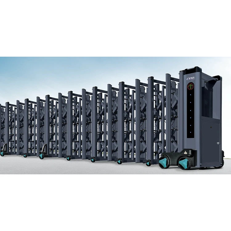JHR Automatic Extension Sliding Entrance Barrier Stacking Gate with Powerful Motor and Remote Controller