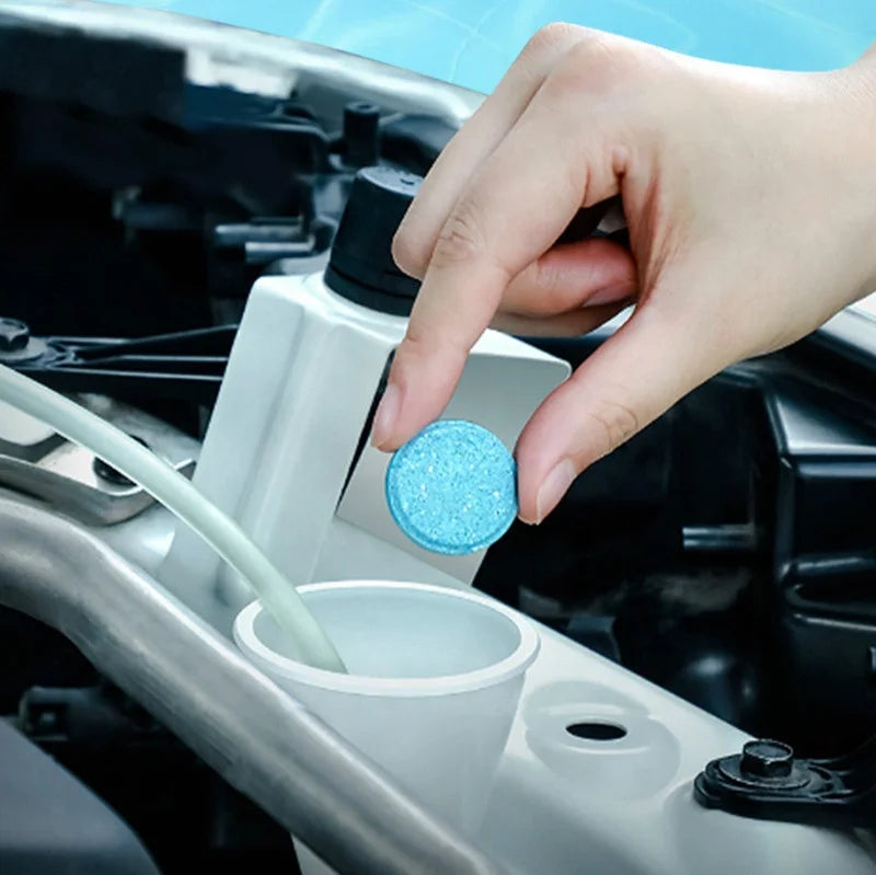 Eco-Friendly Solid Effervescent Disposable Car Windshield Cleaner Tablets Green Glass Cleaner Product
