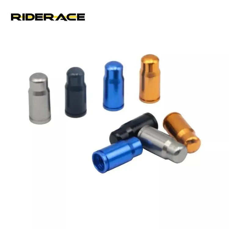RIDERACE 10pcs Presta Tire Valve Cap Bike Aluminum Wheel Protector Pump Cover Gas Nozzle Caps Bicycle FV Inner Tube Valve Cover