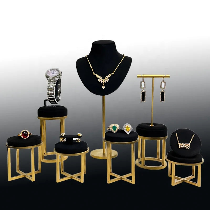 New Design Microfiber Wedding Ring Holder Necklace Bracelet Display for Jewelry Includes Earrings-Premium Jewelry Container