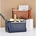 YY Metal Edge Leather Storage Basket Foldable Storage Baskets Organizer Cosmetics Sundries Container Basket Gifts for Toy