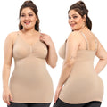 Plus Size Maternity Nursing Bodysuit Front Open Buckle Tank Top for Breastfeeding and Light Body Shaping Postpartum