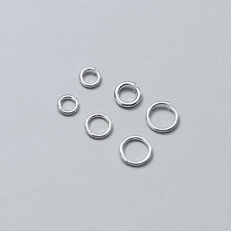 Various Sizes S925 Sterling Silver Open Split Rings Closed Jump Rings for Necklace Pins Connectors Jewelry Findings Supplier