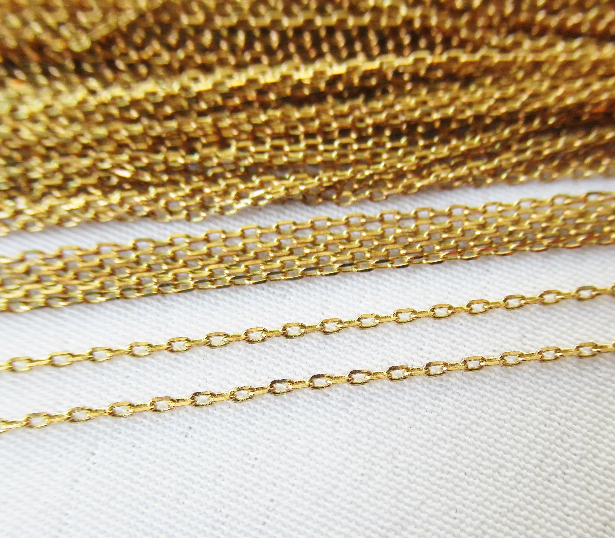 Tiny Brass Link Chain 0.75x1mm Jewelry Making Finding