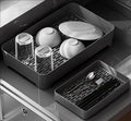 Dual-Tier Plastic Desktop Tea Set Tray Water Cup Shelf Drain Storage Rack Household Glass Tea Cups Cleaning Tableware Double