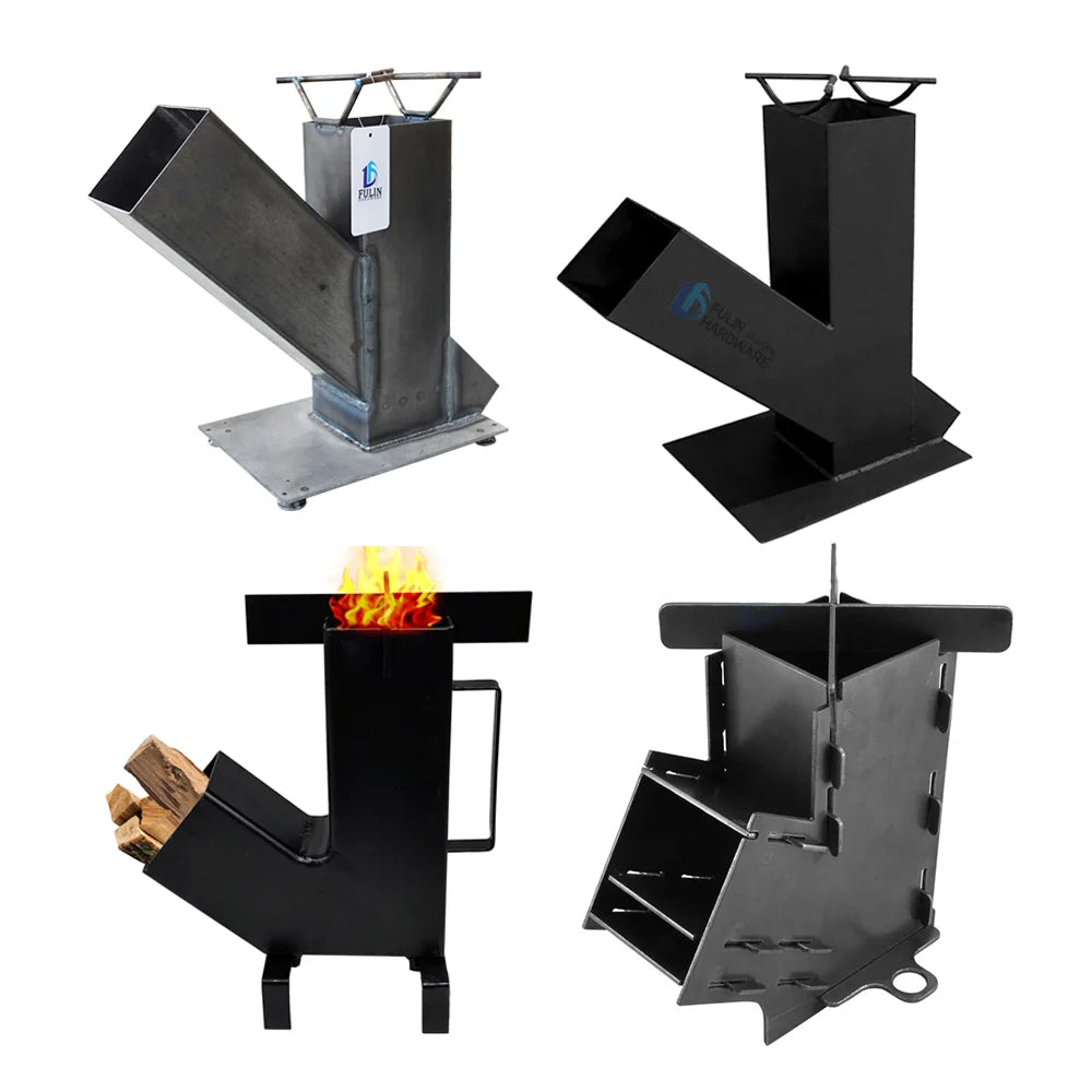Durable Modern Design Metal Wood Burning Heater Stove with Handle Outdoor Fire Pit for Outdoor Furniture
