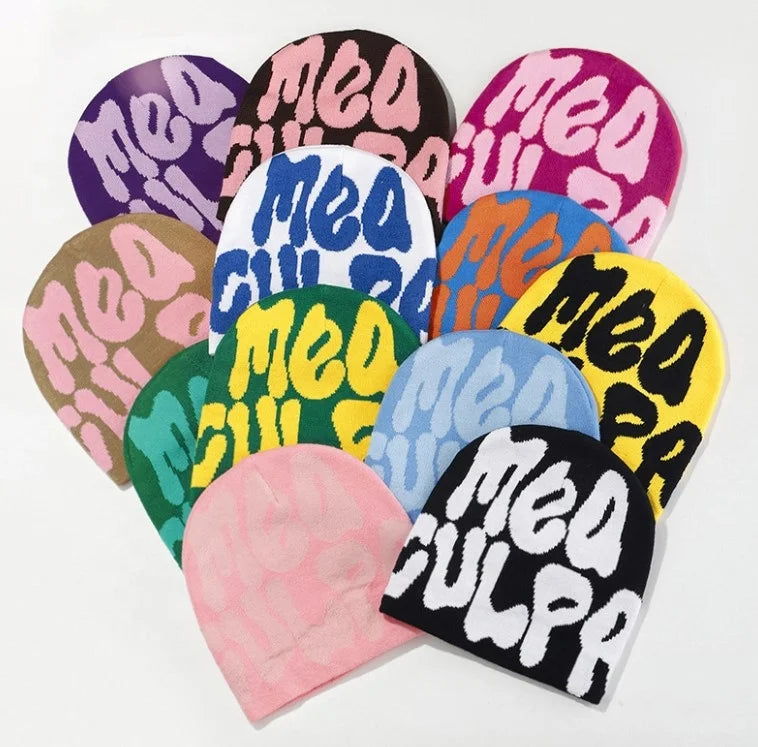 Adult Acrylic Jacquard Knitted Beanie Hat Bonnet Unisex Character Running Sports Beach Travel Custom Logo Digital Printing Women