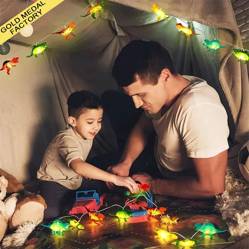 Led Light-up Toy Party Decor Best Seller 2025 Children Kid Bedroom Birthday Gift Jurassic Dinosaur String Light-up Toys