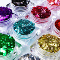 Fast Delivery Bulk Chunky Nail Glitter Wholesale Polyester Metallic Mixed Glitter for Telephone case Resin Crafts Christmas
