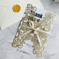 Wholesale Bulk Custom Gold Foiled Blank Paper Laser Cut Glitter Wedding Invitation Greeting Cards With Envelope