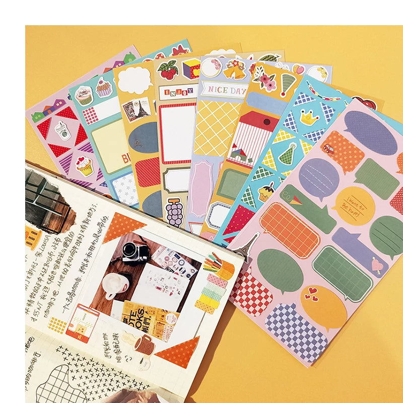 Nekoni Wrap Tags Gift Tag Labels Stickers Gift Tags Name Stickers Self Adhesive Gift Retro Photo Frame Stickers Sticky Notes