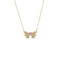 Yiwu DAICY Trendy Jewelry Bow Necklace Stainless Steel Bowknot Pendant Necklace Diamond butterfly Necklace for Women