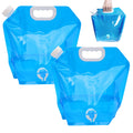 Blue PVC Folding Water Bag BPA Free Collapsible 20L Spigot Camping Water Storage Container for Outdoors Activities